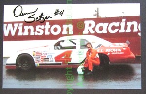 lot 93 image: Signed Dennis Setzer DBS racing data card