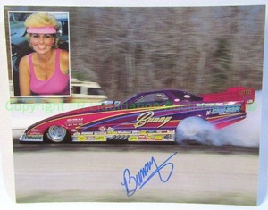 lot 95 image: Signed Bunny Burkett race data card