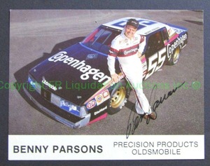 lot 99 image: Signed Benny Parsons promotional post card