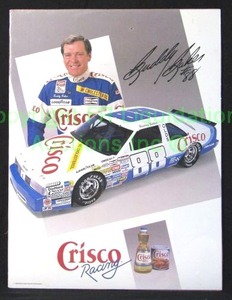 lot 77 image: Signed Buddy Baker Crisco racing poster