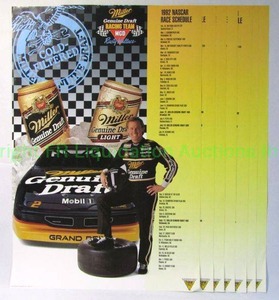 lot 43 image: Miller Genuine Draft Rusty Wallace posters, 7 total