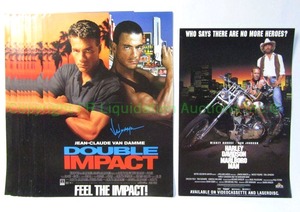 lot 31 image: Jean-Claude Van Damme Double Impact and Harley Davidson & the Marlboro man movie posters