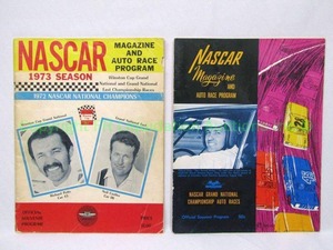 lot 4 image: Vintage NASCAR Winston souvenier program, and 1967 Grand National Championship (Signed on back Bobbie Allison and Donnie Allison) Both featuring Richard Petty