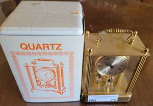 lot 75 image: QUARTZ CLOCK WITH ORIGINAL BOX PURCHASED IN WEST GERMANY BAVARIA.