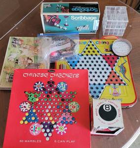 lot 107 image: LOT OF VINTAGE GAMES AND MORE.
