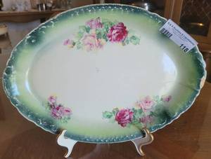 lot 118 image: ANTIQUE NAOMI PLATTER WITH FLORAL MOTIF. CIRCA 1875.