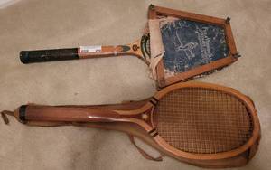 lot 209 image: VINTAGE RACKETS.