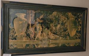 lot 216 image: VINTAGE MAXFIELD PARRISH FRAMED PRINT. LOOK IT UP
