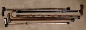lot 223 image: LOT OF VARIOUS WALKING CANES INCLUDING VINTAGE ONES.