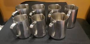 lot 32 image: Lot of 7 Stainless Steel Water Pitchers