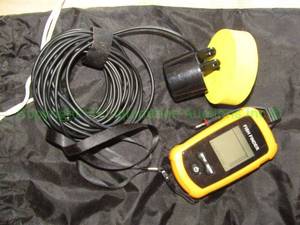 lot 40 image: Fish finder with storage tote