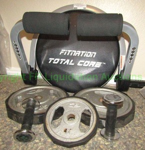 lot 62 image: Fitnation total core exercise machine and weights