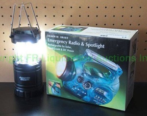 lot 13 image: Sharper Image emergency radio & spotlight plus Atomic Beam utility lantern