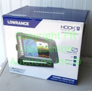 lot 32 image: Lowrance Hook 7 Splitshot HDI Fish finder Chartplotter in original box