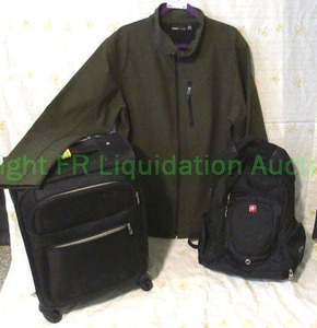 lot 86 image: Swisstech jacket, back pack and suitcase