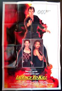 lot 8 image: LICENSE TO KILL - JAMES BOND 1 SHT FOLDED APPROX. 27 X 40 - TIMOTHY DALTON (1989)
