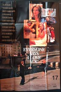 lot 17 image: EVERYONE SAYS I LOVE YOU MOVIE POSTER 1 Sided ORIGINAL 27x40 WOODY ALLEN - 1996