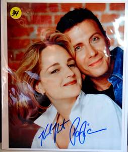 lot 34 image: AUTHENTIC AUTOGRAPHS - MAD ABOUT YOU STARS HELEN HUNT & PAUL RISER 8 12 X 11 - $$$