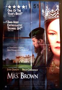 lot 51 image: MRS. BROWN 27x40 Original Movie Poster Judi Dench Billy Connolly - 1997