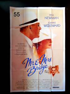 lot 55 image: MR. AND MRS.BRIDGE ORIGINAL MOVIE POSTER 1990 PAUL NEWMAN