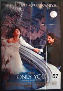 lot 57 image: ONLY YOU 27x40 SS Original Movie Poster One Sheet MARISA TOMEI ROBERT DOWNEY JR - 1994 $$