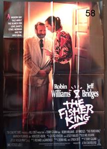 lot 58 image: THE FISHER KING DS ROLLED ORIG 1SH MOVIE POSTER ROBIN WILLIAMS JEFF BRIDGES 1991 - $$
