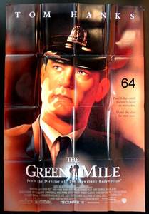 lot 64 image: THE GREEN MILE MOVIE POSTER  27x40 TOM HANKS STEPHEN KING - 1999