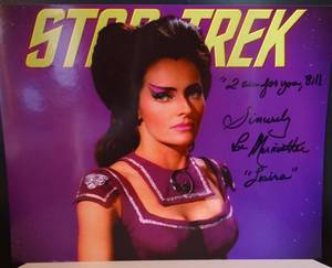 lot 105 image: AUTHENTIC AUTOGRAPH - STAR TREK LEE MERRIWETHER PERSONALIZED 8 X 10 PHOTO