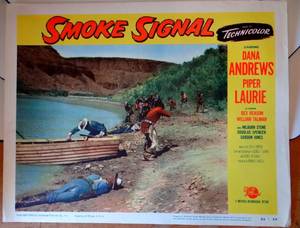 lot 111 image: SMOKE SIGNAL B MOVIE POSTER LOBBY CARD 1955 ORIGINAL 11x14 DANA ANDREWS $$