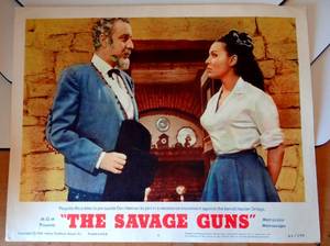 lot 114 image: VINTAGE The Savage Guns (1962) Original Release Lobby Card Western Richard Basehart