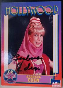 lot 122 image: Barbara Eden Hollywood Walk of Fame Starline Autographed Card