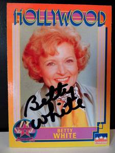 lot 126 image: AUTHENTIC AUTOGRAPH - BETTY WHITE Signed 1991 Starline Hollywood Card - $$$$ CHECK COMPS