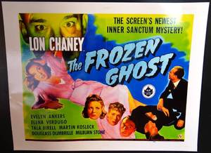 lot 216 image: LON CHENEY THE FROZEN GHOST 8 X 10 MOVIE PHOTO