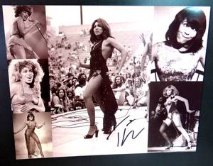 lot 220 image: AUTHENTIC AUTOGRAPH - TINA TURNER HAND SIGNED 8 X 10 PHOTO COLLAGE