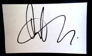 lot 249 image: AUTHENTIC AUTOGRAPH - AARON ECKERT HAND SIGNED INDEX CARD