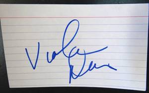 lot 250 image: AUTHENTIC AUTOGRAPH - ACADEMY AWARD WINNER VIOLA DAVIS HAND SIGNED INDEX CARD