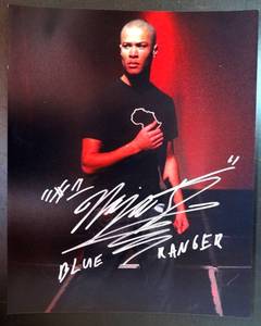 lot 251 image: AUTHENTIC AUTOGRAPH - Najee De-Tiege Signed 8x10 Photo POWER RANGERS BLUE RANGER WCOA