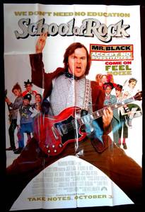 lot 257 image: School Of Rock Original Movie Theater Promo Poster 2003 Jack Black Comedy $$