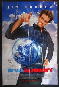 lot 269 image: BRUCE ALMIGHTY MOVIE POSTER 2 Sided ORIGINAL FOLDED 27x40 JIM CARREY