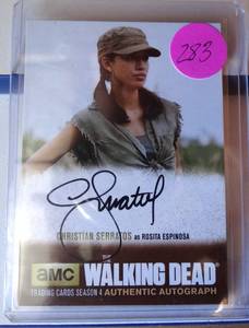 lot 283 image: The Walking Dead Season 4 Part 2 Christian Serratos Autograph Card #CS1 - COMPS AT $40