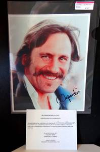 lot 286 image: AUTHENTIC AUTOGRAPH - FRENCH ACTOR GERARD DEPARDIEU HAND SIGNED 8 X 10 PHOTO WITH COA - $$