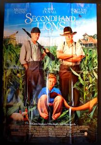 lot 296 image: SECONDHAND LIONS MOVIE POSTER ORIGINAL 27x40 ROBERT DUVALL MICHAEL CAINE