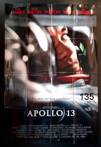 lot 135 image: APOLLO 13 ORIGINAL MOVIE THEATER POSTER 27 x 40 TOM HANKS - $$$