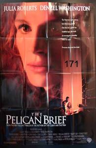 lot 171 image: THE PELICAN BRIEF MOVIE POSTER ORIGINAL FINAL 27x40 JULIA ROBERTS, DENZIL WASHINGTON