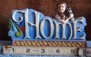 lot 181 image: RARE Jim Shore Wizard of Oz 4033977 Dorothy HOME Word Plaque Figurine - $$$