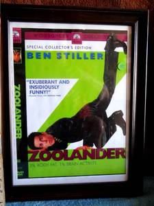 lot 185 image: Framed Zoolander (2001) Original Mini Movie Poster - single-sided - 12 X 16