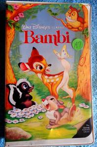 lot 197 image: RARE BLACK DIAMOND - Walt Disney Original Bambi  VHS Video Tape 1989