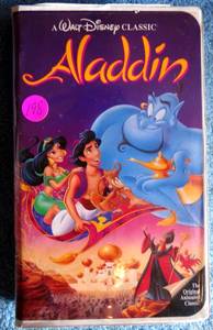 lot 198 image: RARE BLACK DIAMOND - Walt Disney Original ALLADIN  VHS Video Tape 1993