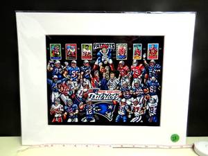 lot 23 image: NEW ENGLAND PATRIOTS - 11 X 14 MATTED WALL DISPLAY READY TO FRAME - NEWSEALED