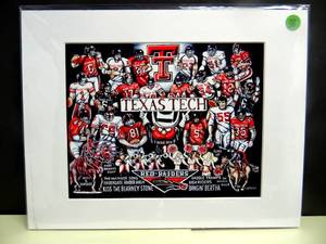 lot 38 image: TEXAS TECH - 11 X 14 MATTED WALL DISPLAY - READY TO FRAME - NEWSEALED